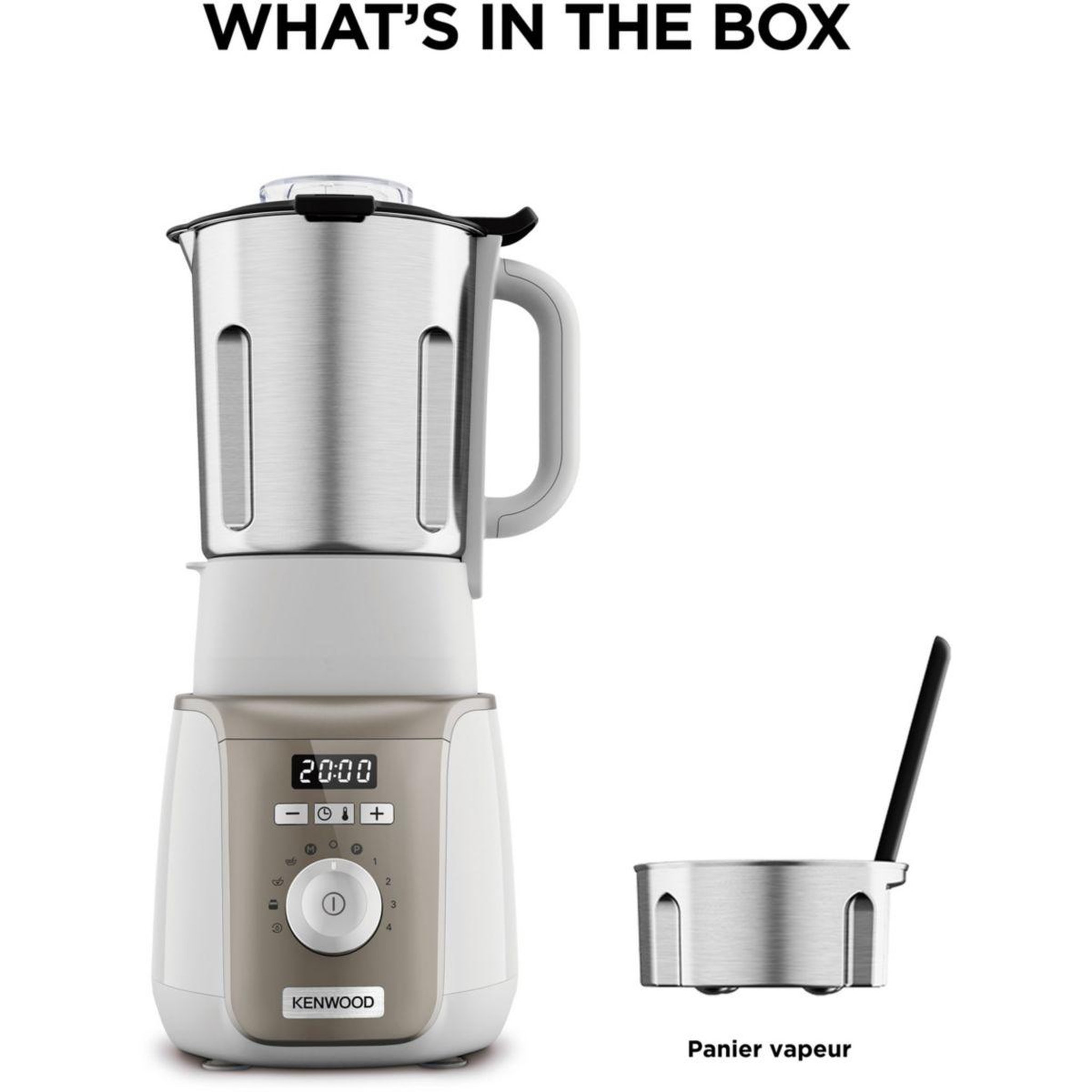 Voir la diapositive 3 : KENWOOD Blender chauffant soupeasy+ cbl30.009cp