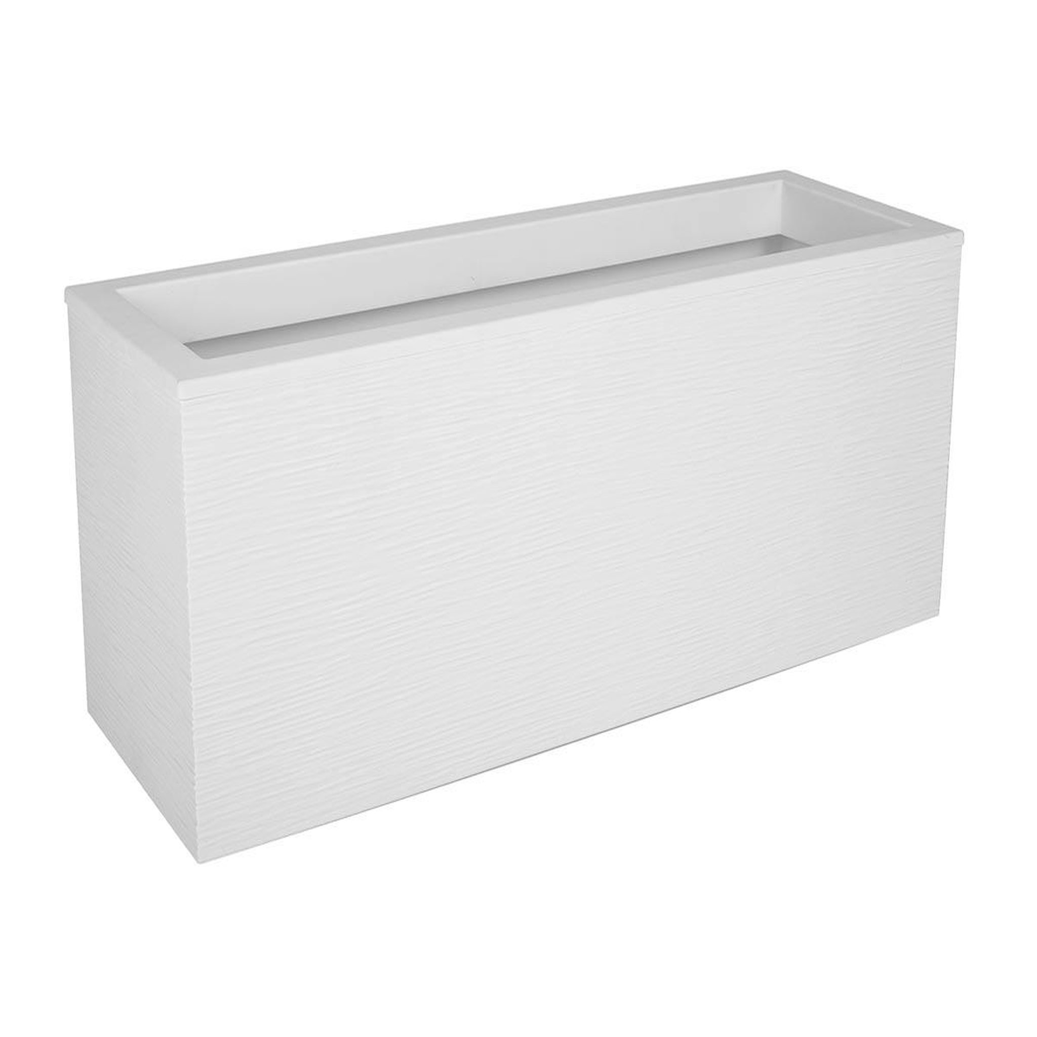 Eda Balconnière rectangulaire Graphit Up 59 x 19,5 x 22,8 cm - 25 L - Blanc cérusé - Eda