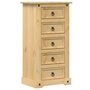 Voir la diapositive 2 : VIDAXL Table de chevet  53x39x103 cm bois de pin massif