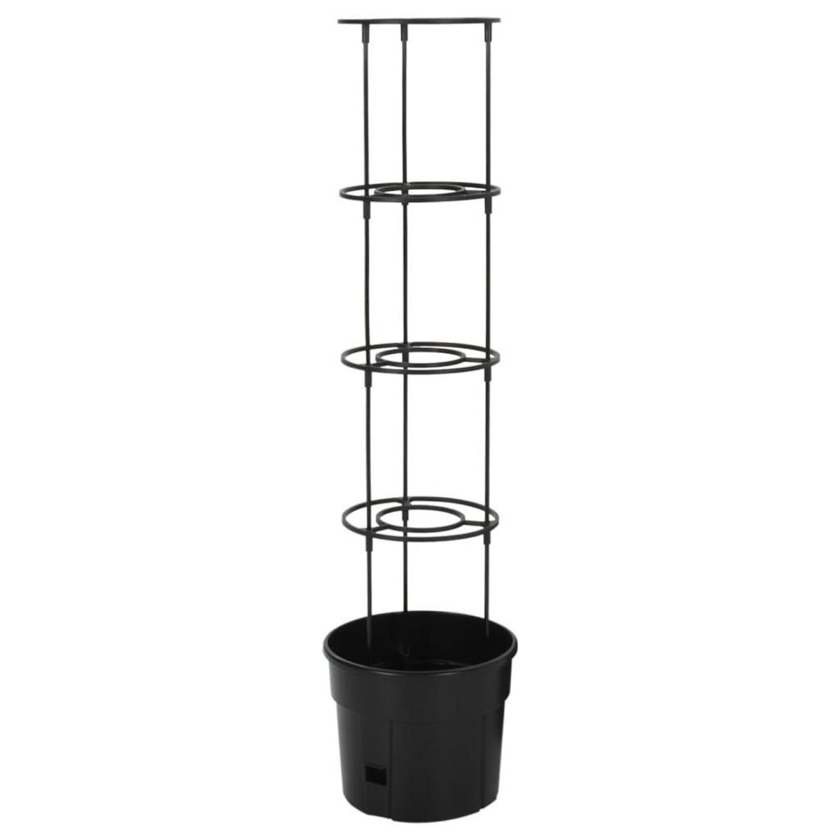 VIDAXL Jardiniere a tomate Anthracite Ø29,5x115 cm Polypropylene