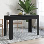 VIDAXL Table a manger Noir 120x60x76 cm Bois d'ingenierie
