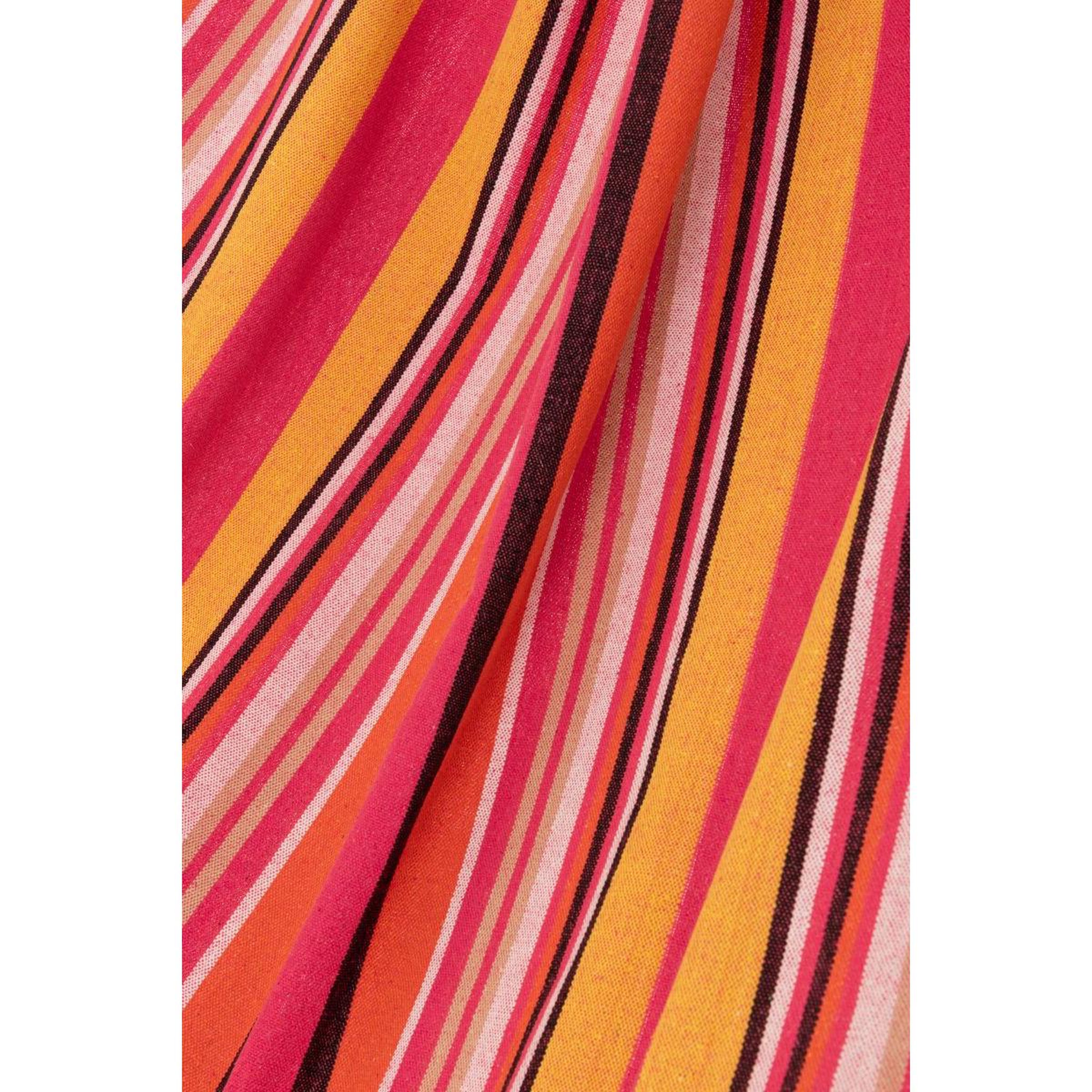 Voir la diapositive 3 : J-LINE Hamac en tissu  rayures  200cm rose foncé
