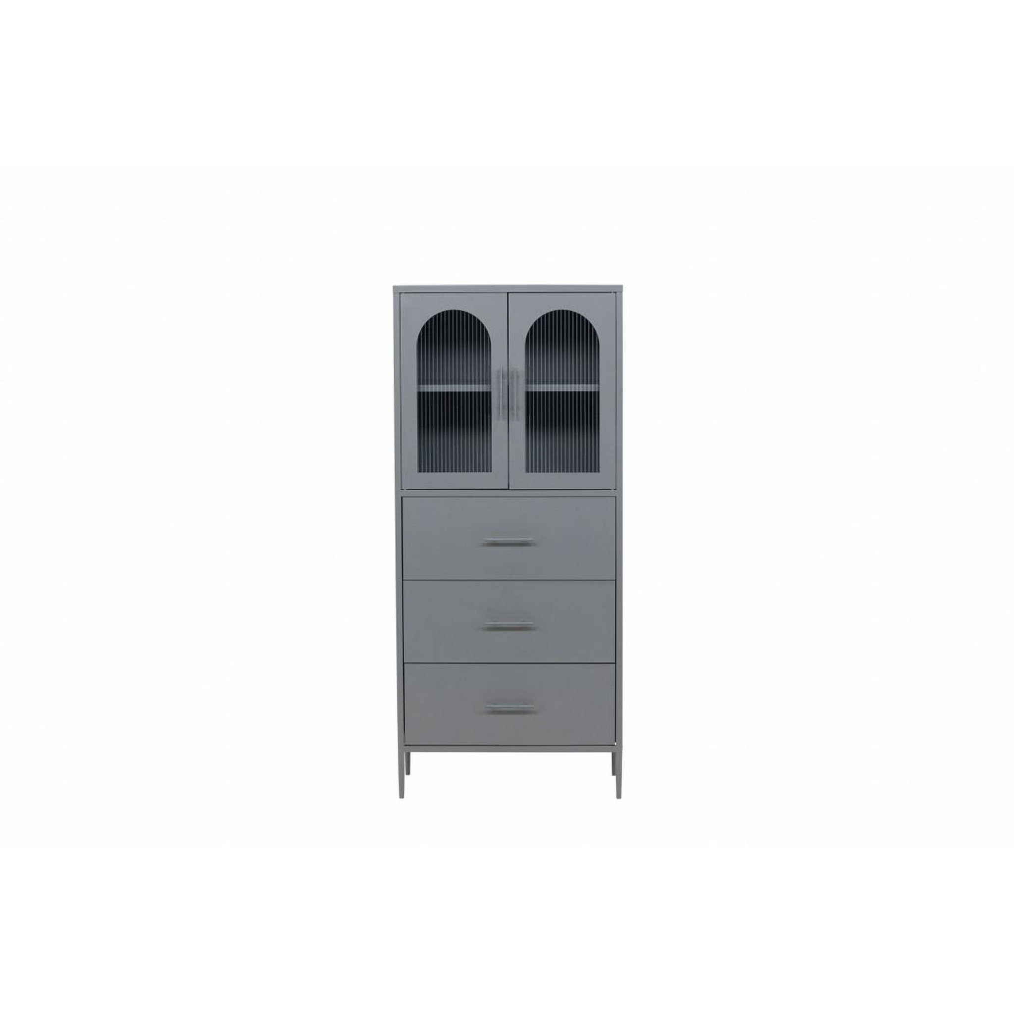 Voir la diapositive 2 : Paris Prix Vaisselier design en métal  la paz  160cm gris clair