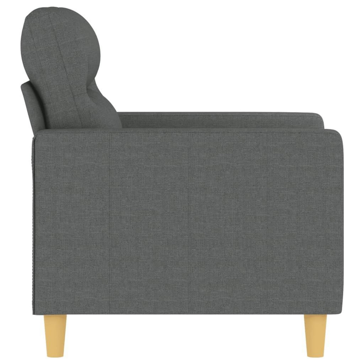 VIDAXL Fauteuil Gris fonce 60 cm Tissu