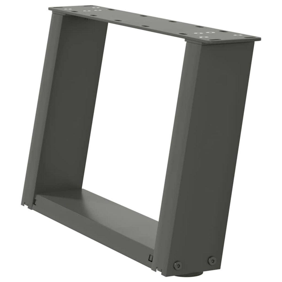 VIDAXL Pieds de table basse forme de U 2 pcs anthracite 40x(30-31) cm