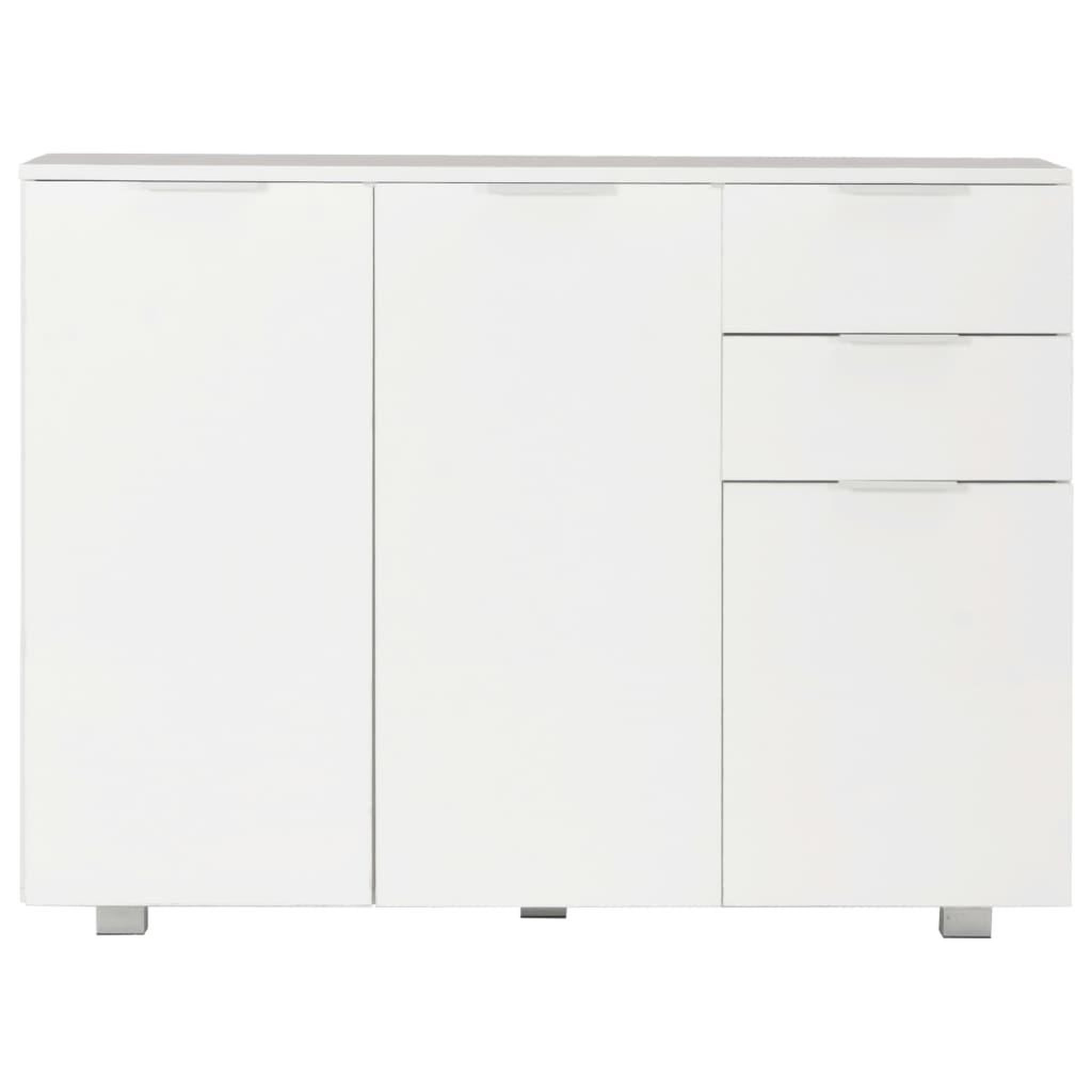 Voir la diapositive 3 : VIDAXL Buffet Blanc brillant 107x35x80,5 cm