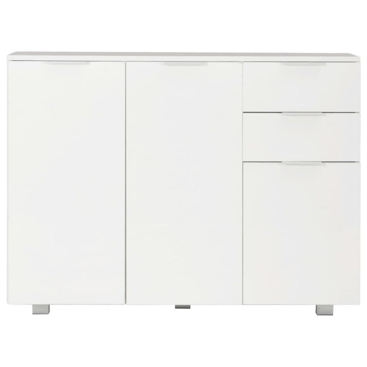 VIDAXL Buffet Blanc brillant 107x35x80,5 cm