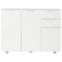 Voir la diapositive 3 : VIDAXL Buffet Blanc brillant 107x35x80,5 cm