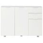 Voir la diapositive 3 : VIDAXL Buffet Blanc brillant 107x35x80,5 cm
