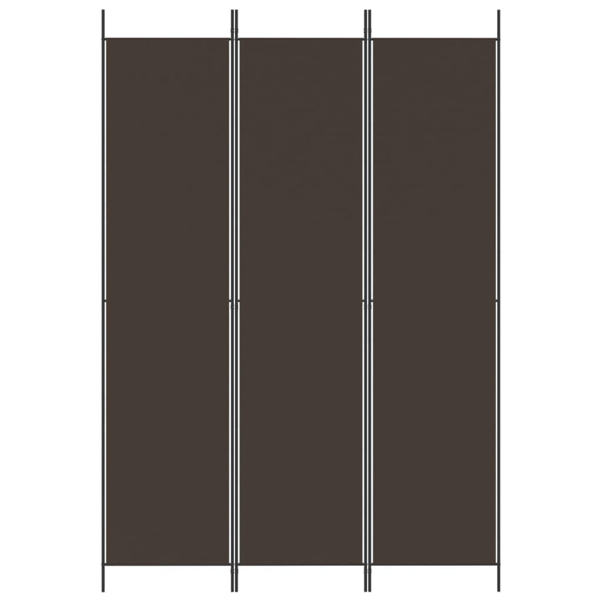 Voir la diapositive 3 : VIDAXL Cloison de separation 3 panneaux Marron 150x220 cm Tissu