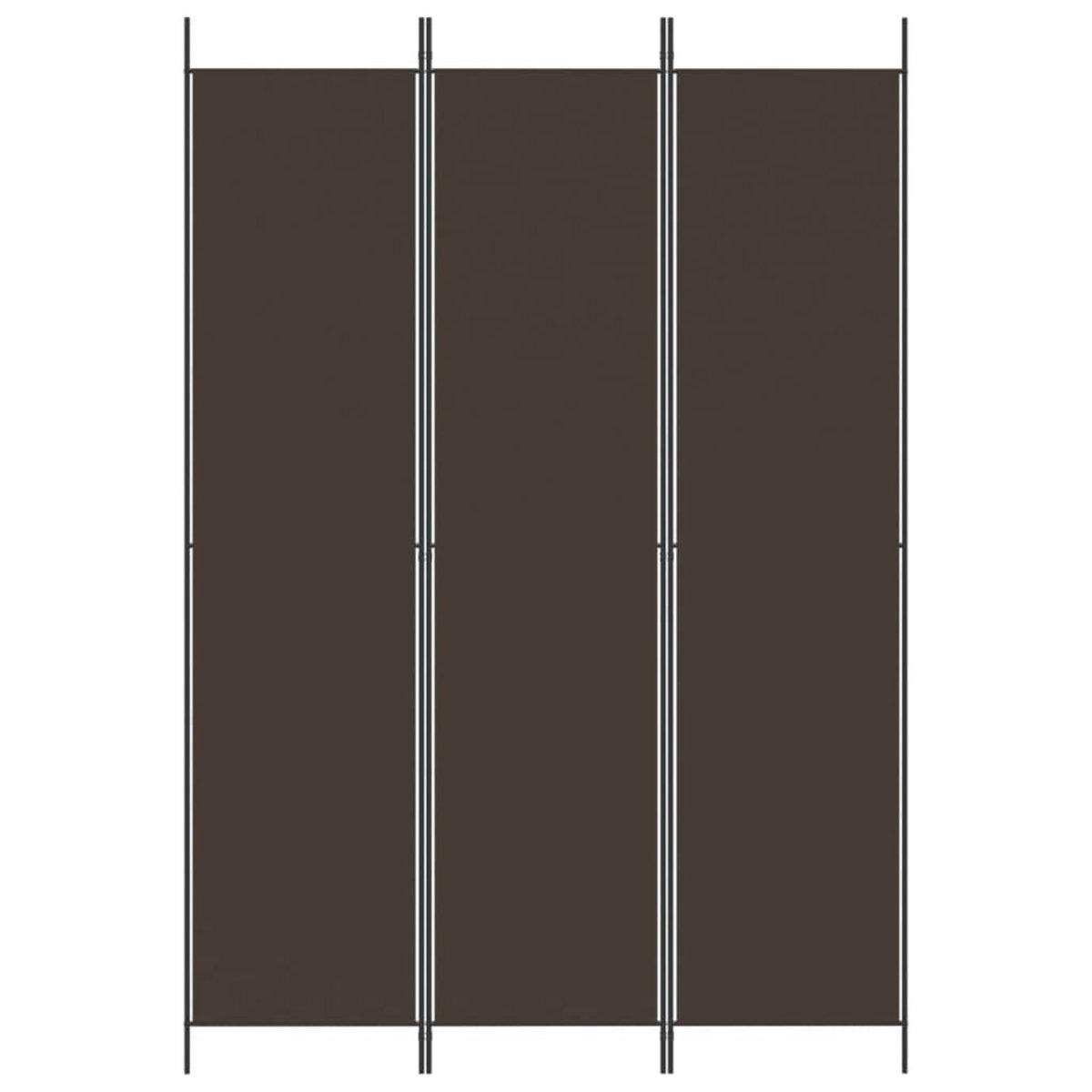 VIDAXL Cloison de separation 3 panneaux Marron 150x220 cm Tissu
