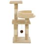 Voir la diapositive 3 : VIDAXL Arbre a chat avec griffoirs en sisal 65 cm Beige