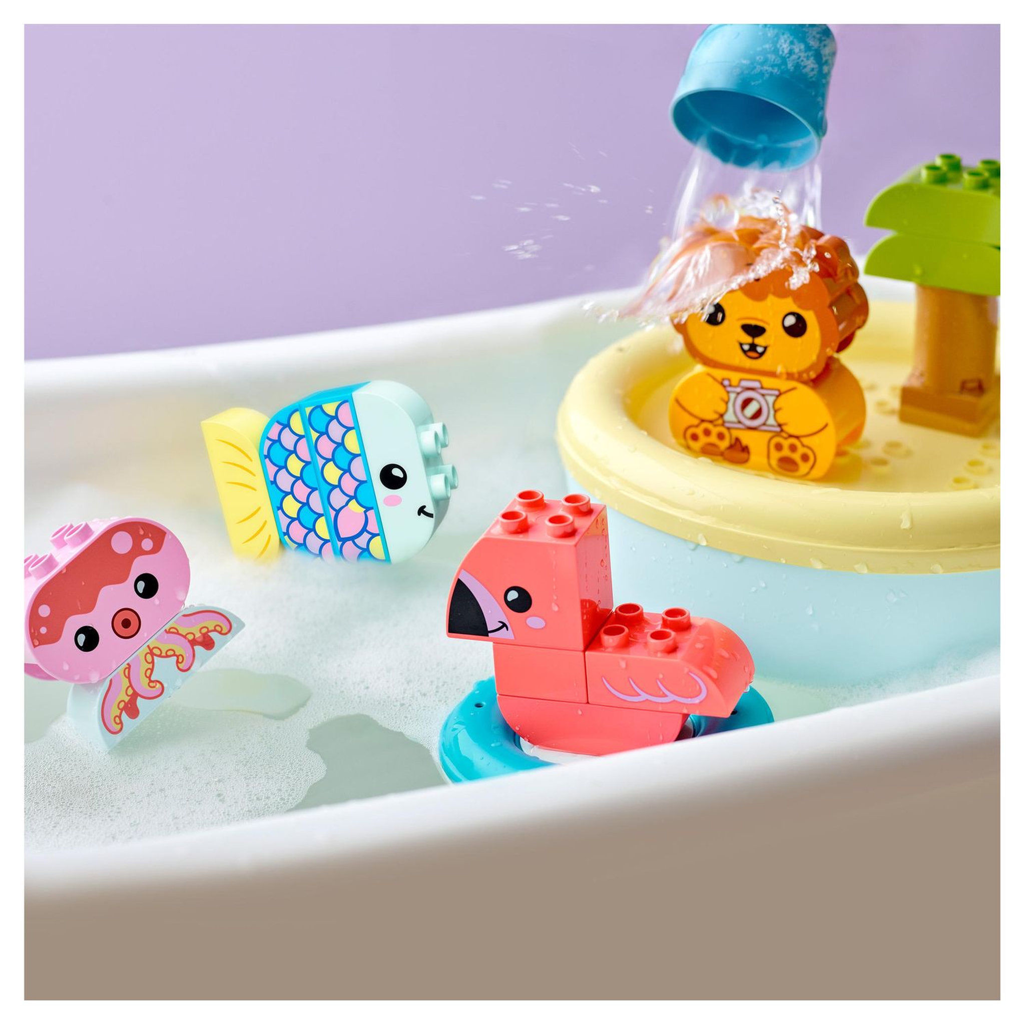 Voir la diapositive 7 : LEGO Duplo 10966 Jouet de bain Ile flottante des animaux