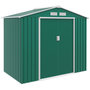 Voir la diapositive 1 : OUTSUNNY Abri de jardin - remise pour outils - cabanon porte verrouillable - dim. 213L x 130l x 185H cm - tôle d'acier vert