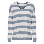 Only Pull  à Rayures Femme Only Chianti. Coloris disponibles : Bleu