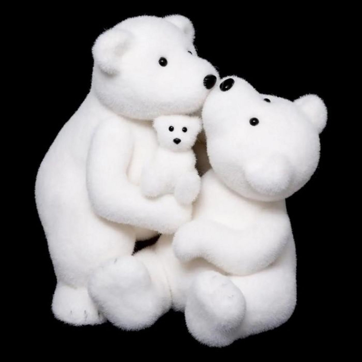 ATMOSPHERA Ours Bisou avec Bébé Déco  Manteau  40cm Blanc