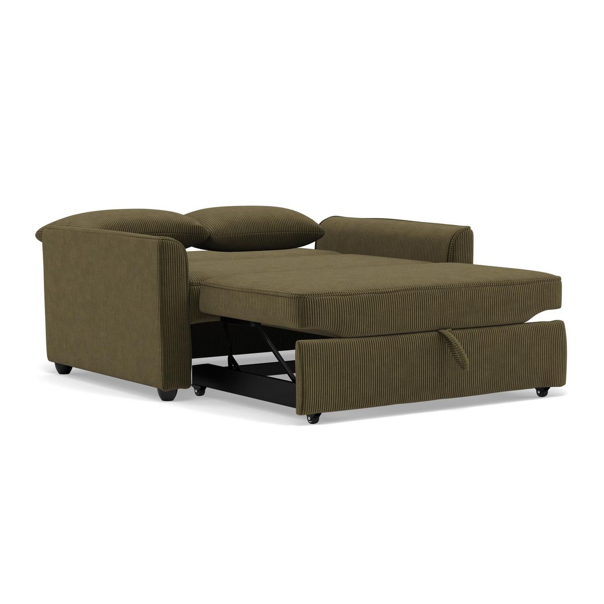 BEST MOBILIER Ernest - canapé droit 2 places convertible en velours côtelé