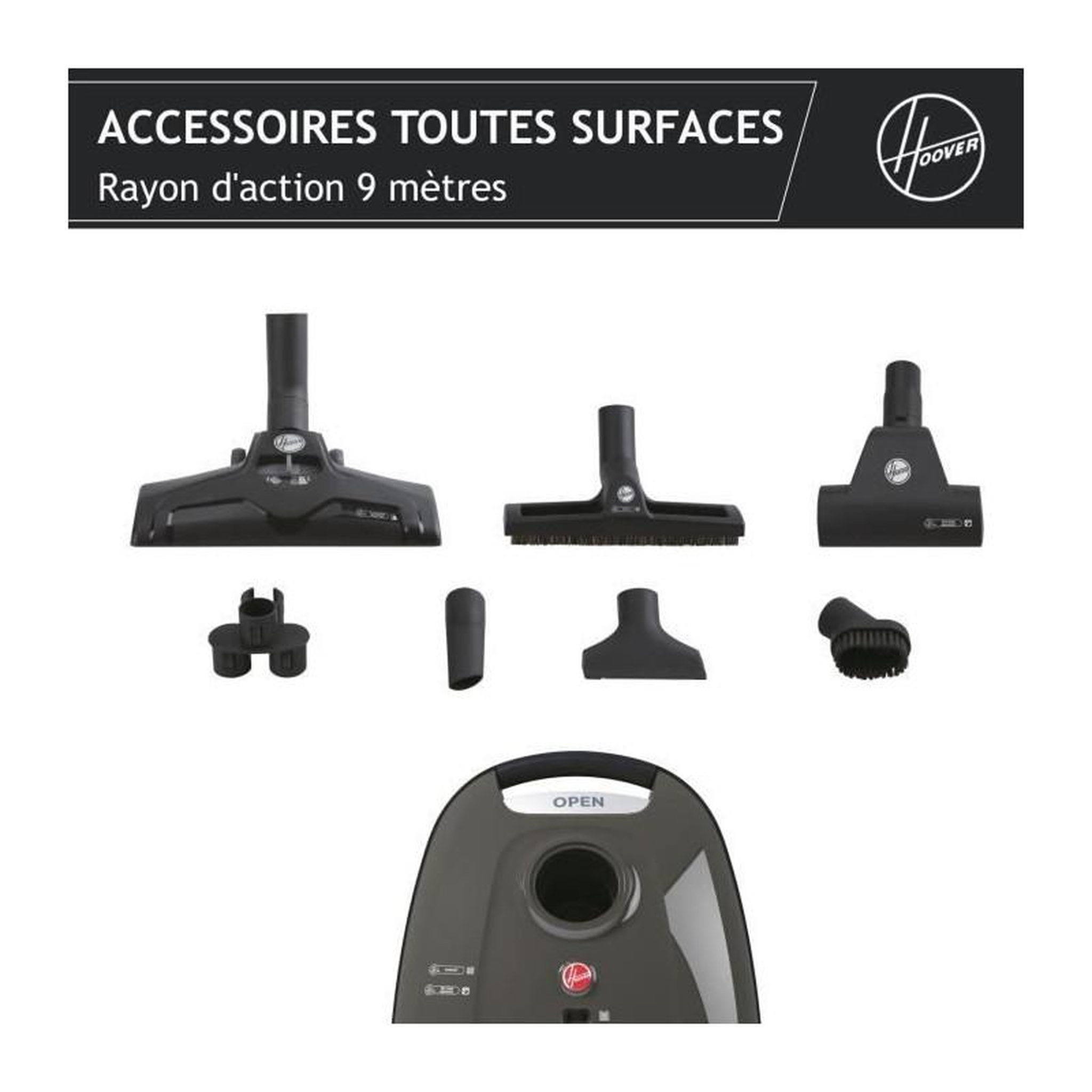 Voir la diapositive 5 : HOOVER Aspirateur Traineau Sac - HOOVER Telios Extra TXL20PET - 700 W - 3,5 L - 69 dBA - Spécial Animaux