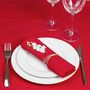 Voir la diapositive 3 : ATMOSPHERA Lot de 4 Serviettes de Table  Coton  40x40cm Rouge