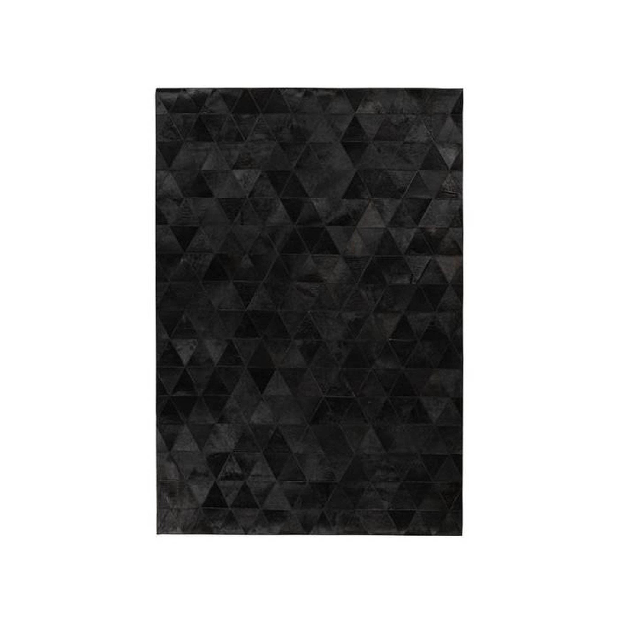 Paris Prix Tapis Fait Main en Cuir  Lavin VI  Noir