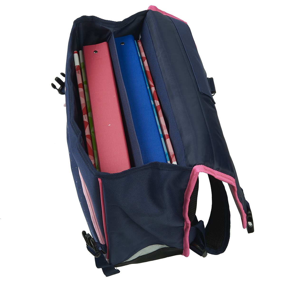 OBERTHUR Cartable 38cm CP/CE1/CE2 rose et bleu chatons