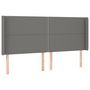 Voir la diapositive 3 : VIDAXL Tete de lit a LED Gris fonce 203x16x118/128 cm Tissu
