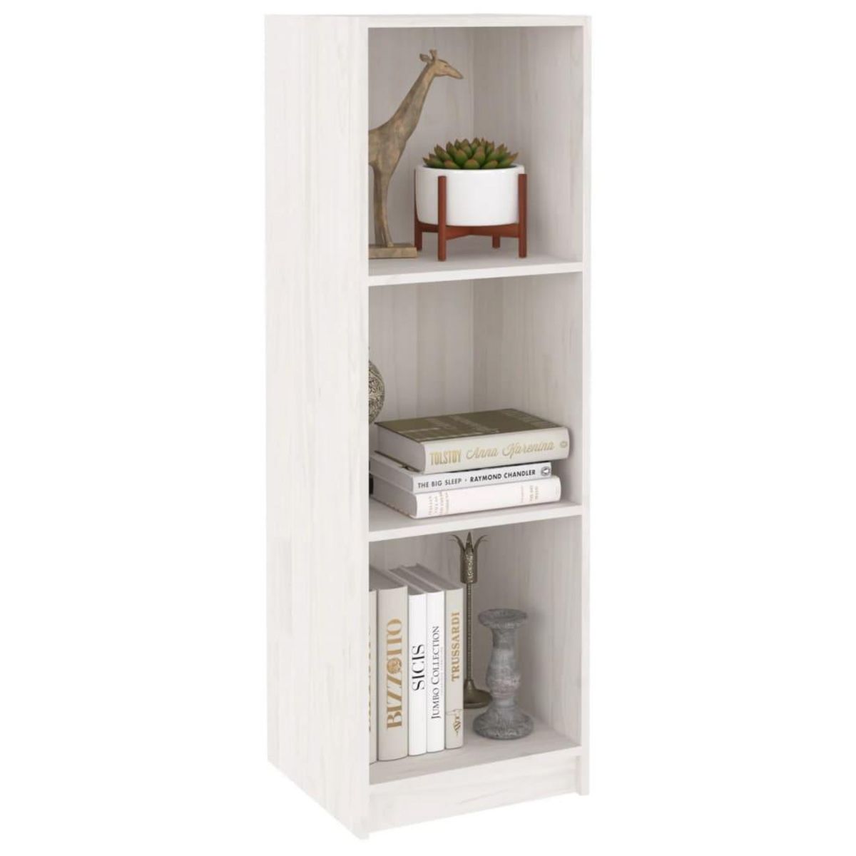 VIDAXL Bibliotheque/Separateur de piece Blanc 36x33x110 cm Pin massif