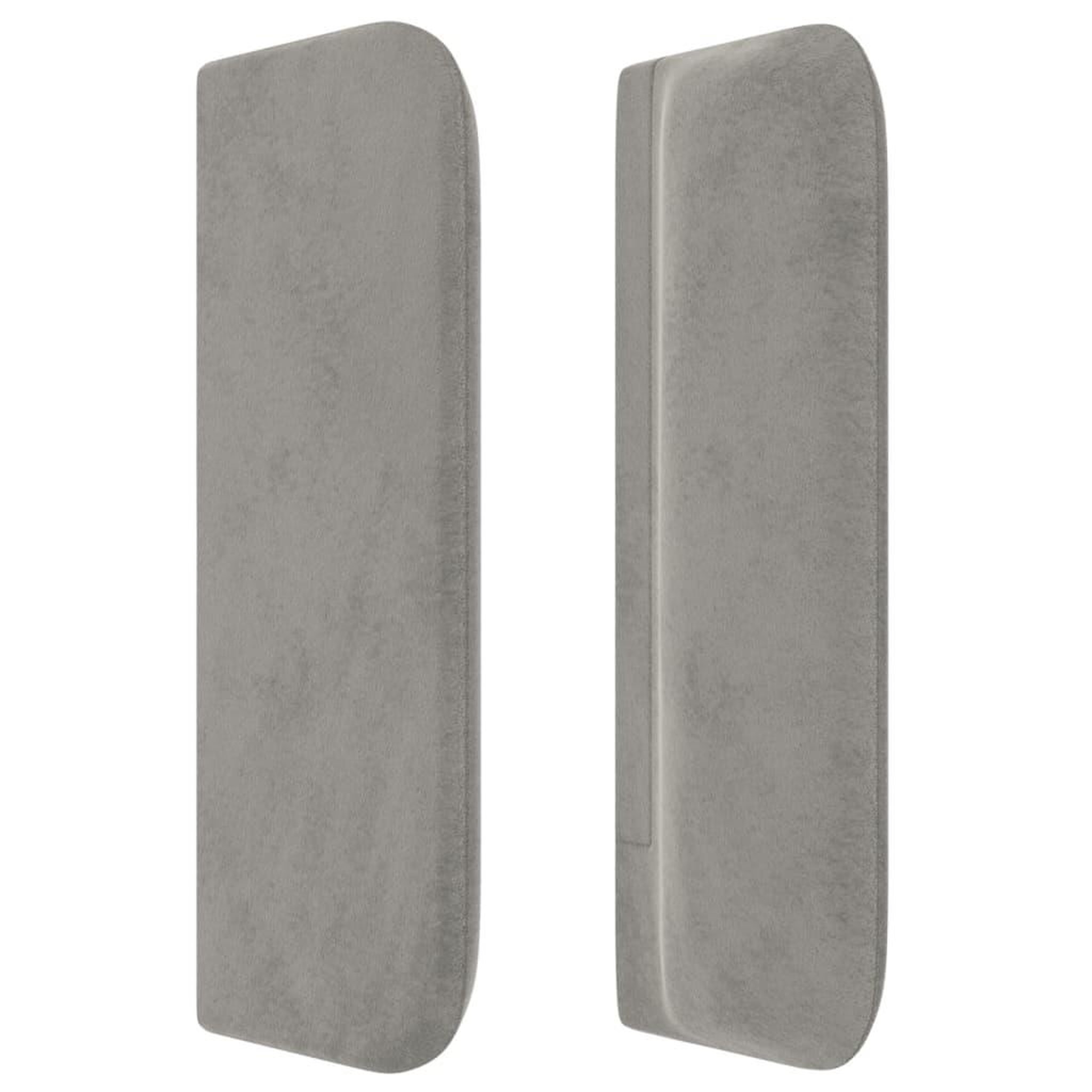Voir la diapositive 4 : VIDAXL Tete de lit avec oreilles Gris clair 203x16x78/88 cm Velours