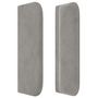 Voir la diapositive 4 : VIDAXL Tete de lit avec oreilles Gris clair 203x16x78/88 cm Velours