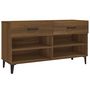 Voir la diapositive 2 : VIDAXL Meuble a chaussures Chene marron 102x35x55 cm Bois d'ingenierie