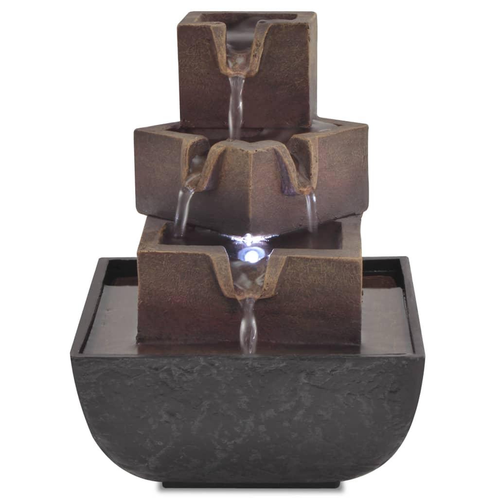 Voir la diapositive 2 : VIDAXL Fontaine d'interieur avec lampe led polyresine
