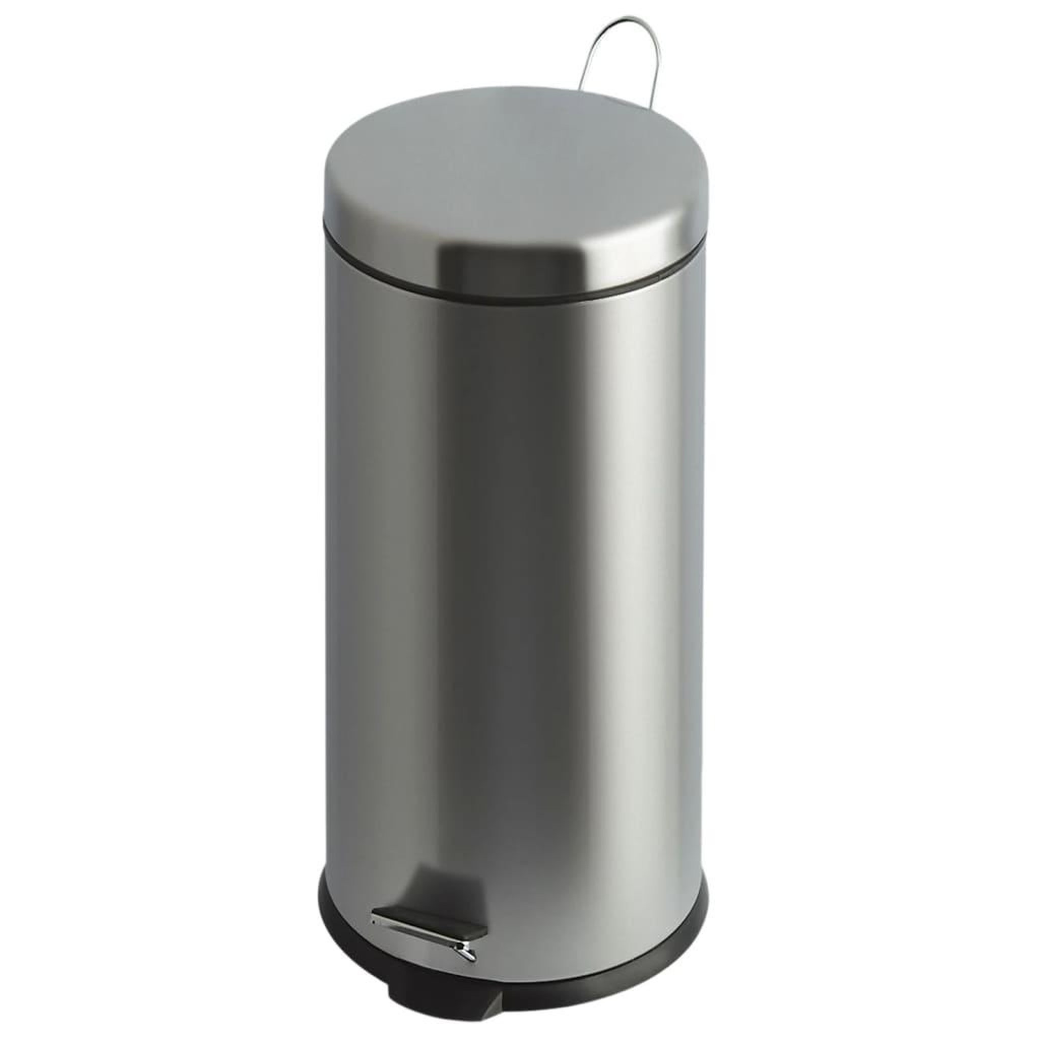 Voir la diapositive 1 : EKO EKO Poubelle a pedale Classic 30 L Argente mat