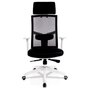 Voir la diapositive 2 : Paris Prix Fauteuil de Bureau Design  Luky  119cm Noir & Blanc