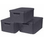 Voir la diapositive 1 : CURVER Curver Boîtes de rangement Style avec couvercle 3 pcs M Anthracite
