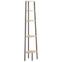Voir la diapositive 2 : VIDAXL Etagere d'angle 5 niveaux Marron clair et noir 45,5x31,5x180 cm