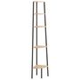 Voir la diapositive 2 : VIDAXL Etagere d'angle 5 niveaux Marron clair et noir 45,5x31,5x180 cm