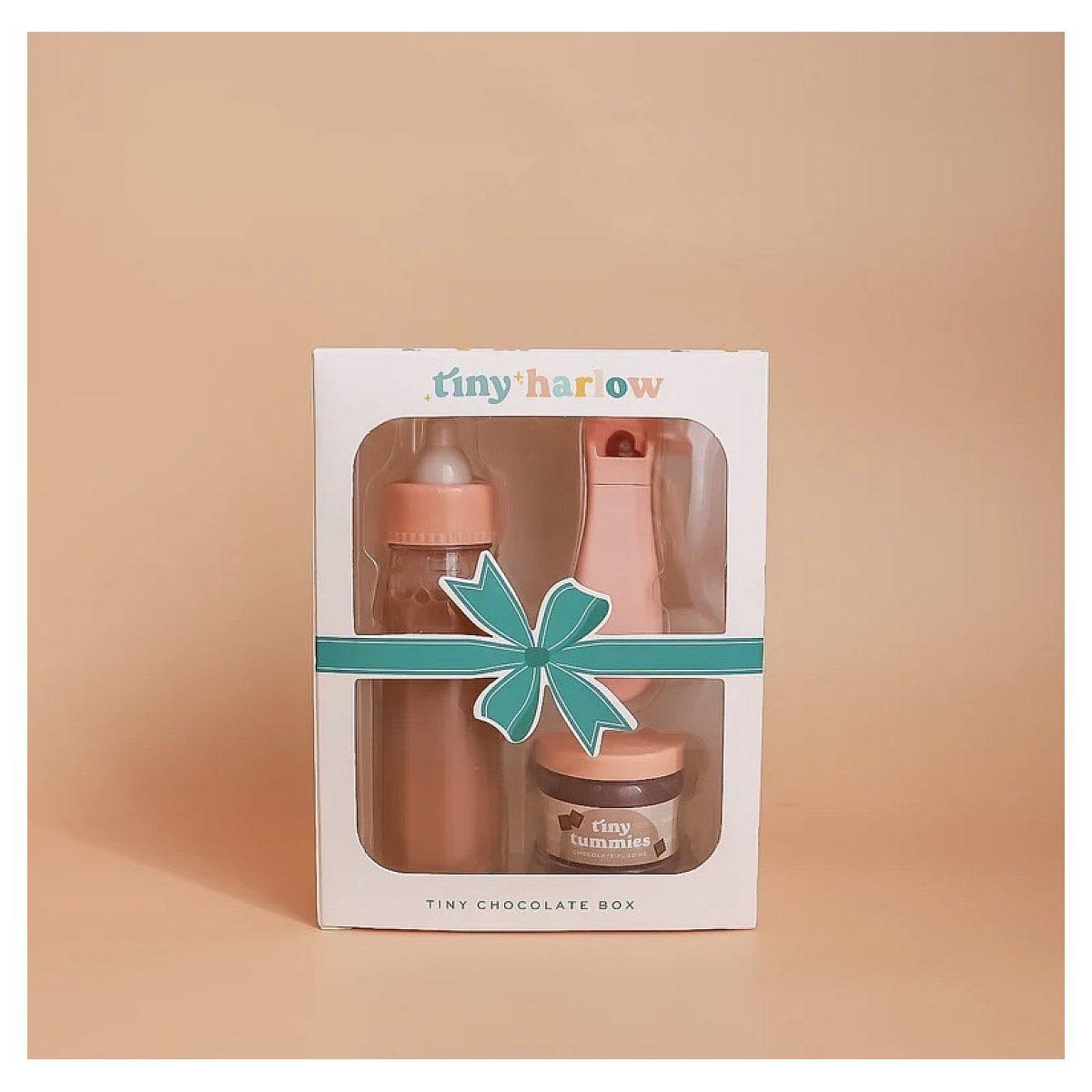 Voir la diapositive 2 : TINY HARLOW Box chocolat - biberon magique et petit pot