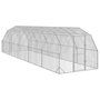 Voir la diapositive 1 : VIDAXL Poulailler 2,5x10x2,25 m acier galvanise