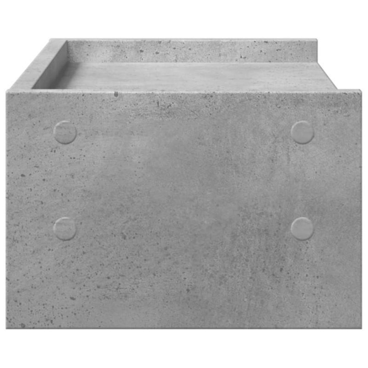 VIDAXL Support de moniteur gris béton 42x24x16 cm bois d ingénierie
