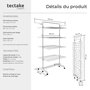 Voir la diapositive 6 : tectake Séchoir tour pliable blanc/gris chrome