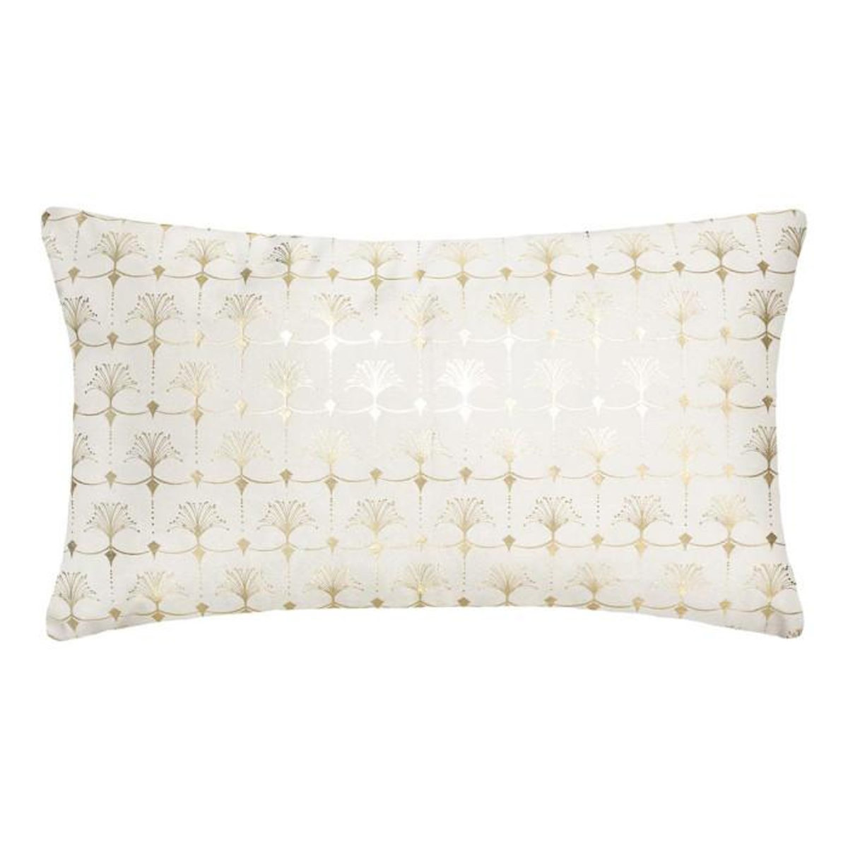 ATMOSPHERA Coussin Déhoussable Velours  Tropicor  30x50cm Ivoire