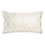 ATMOSPHERA Coussin Déhoussable Velours  Tropicor  30x50cm Ivoire