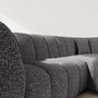 Voir la diapositive 4 : LISA DESIGN Curtis - canapé d'angle droit 4 places avec accoudoir en tissu texturé
