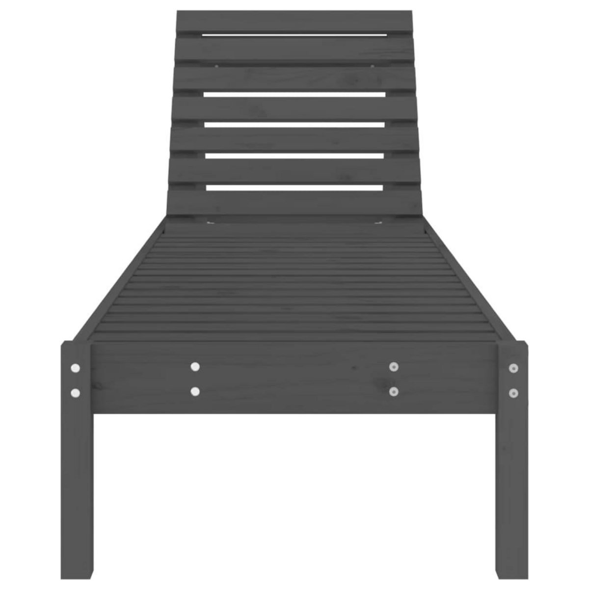 VIDAXL Chaises longues lot de 2 gris 199,5x60x74 cm bois massif de pin