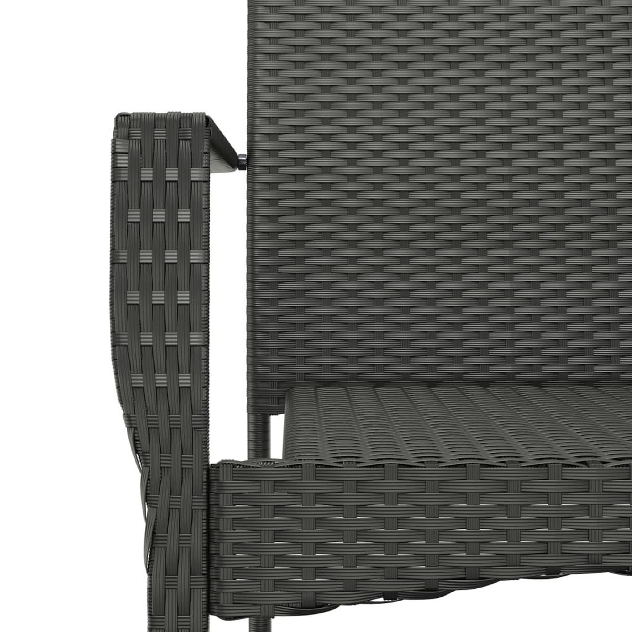 Voir la diapositive 5 : VIDAXL Ensemble a manger de jardin 9pcs coussins noir resine tressee