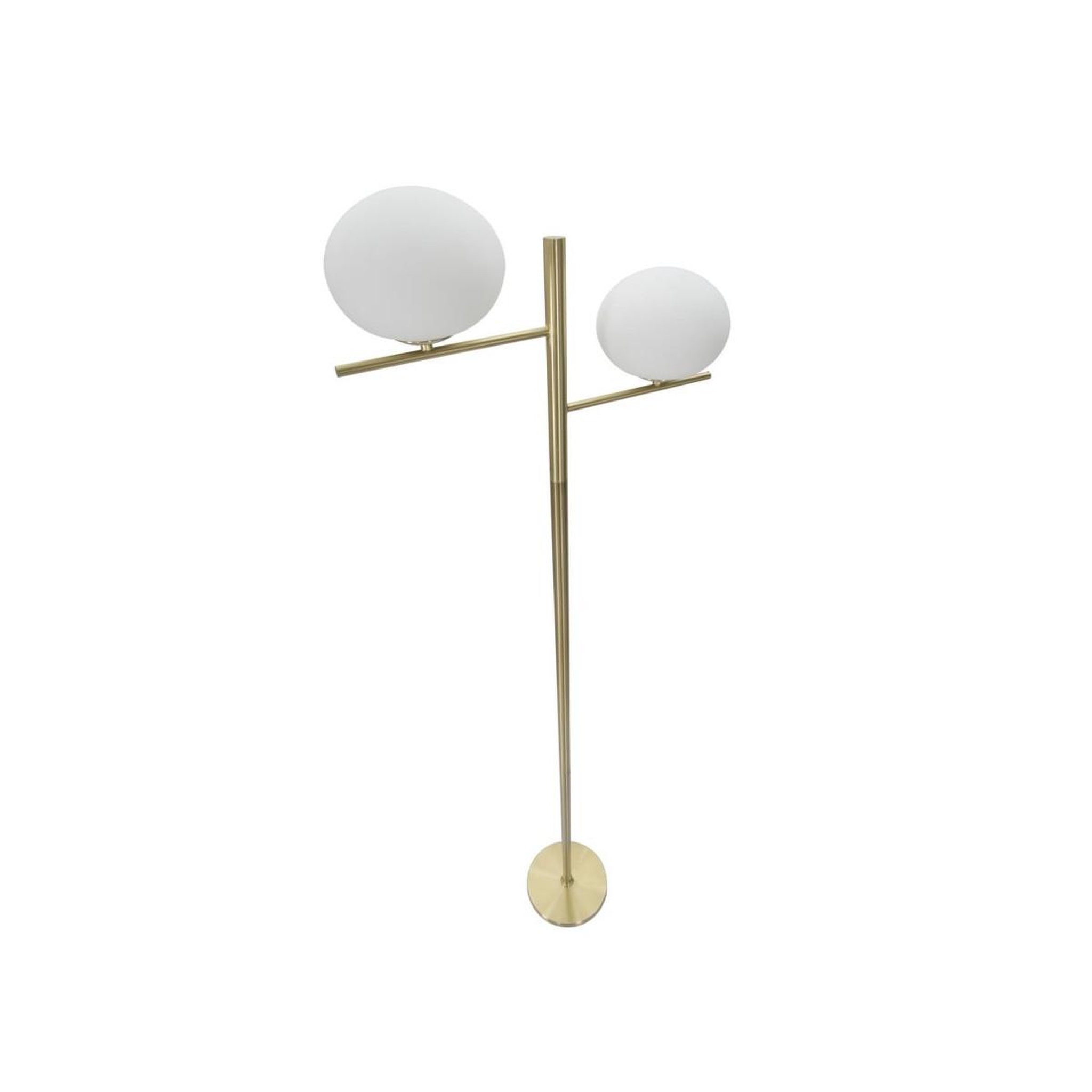 Voir la diapositive 2 : Paris Prix Lampadaire 2 sphères  glamy  180cm blanc & or