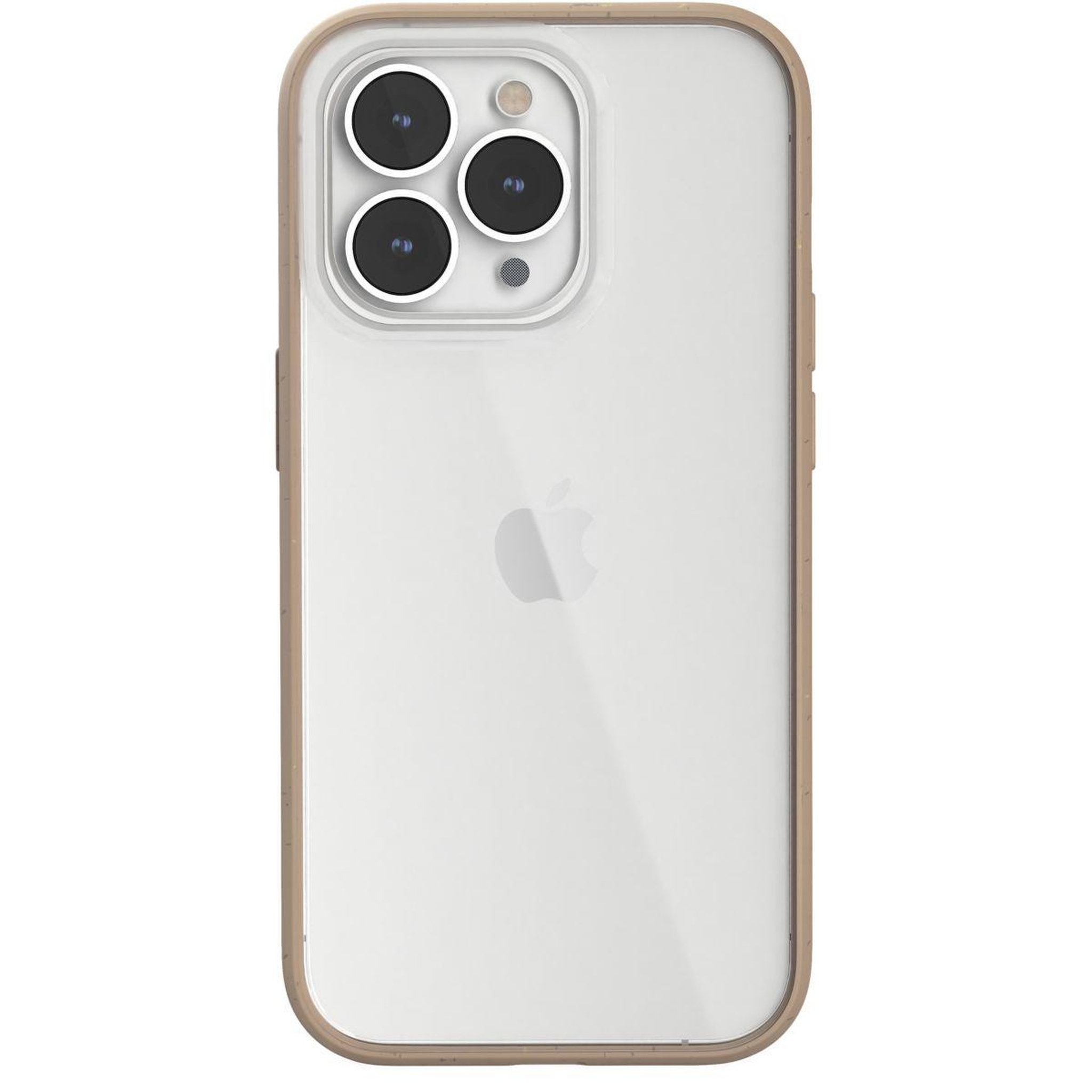 Voir la diapositive 2 : WOODCESSORIES Coque bumper iPhone 14 Pro Max transparent Taupe