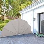 VIDAXL Auvent lateral pliable de terrasse Creme 200 cm