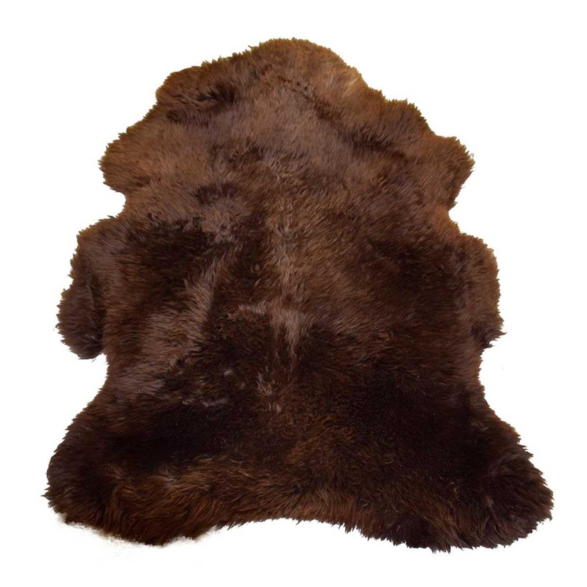 J-LINE Tapis imitation fourrure  peau  71x107cm marron