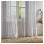 Voir la diapositive 1 : ATMOSPHERA Rideau Voilage à oeillets métal en polyester motifs plumetis 140x240cm LILY 